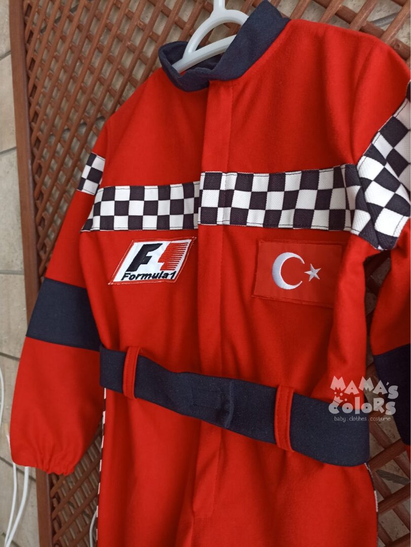 Kırmızı – Siyah Damalı Yarışçı Tulum