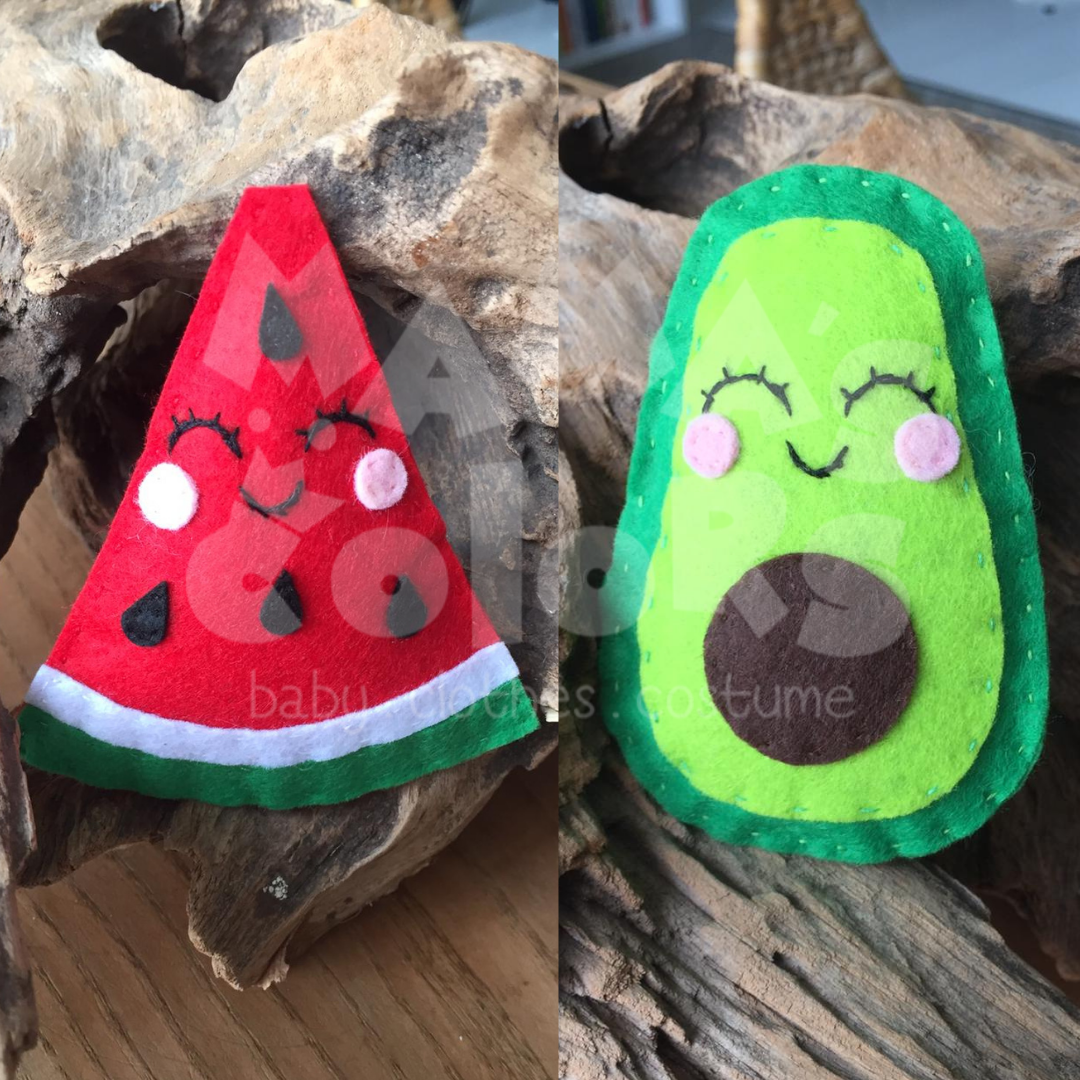 Aşçı Önlük ve Şapka (Havuç, Karpuz, Ananas, Avokado keçeleri)