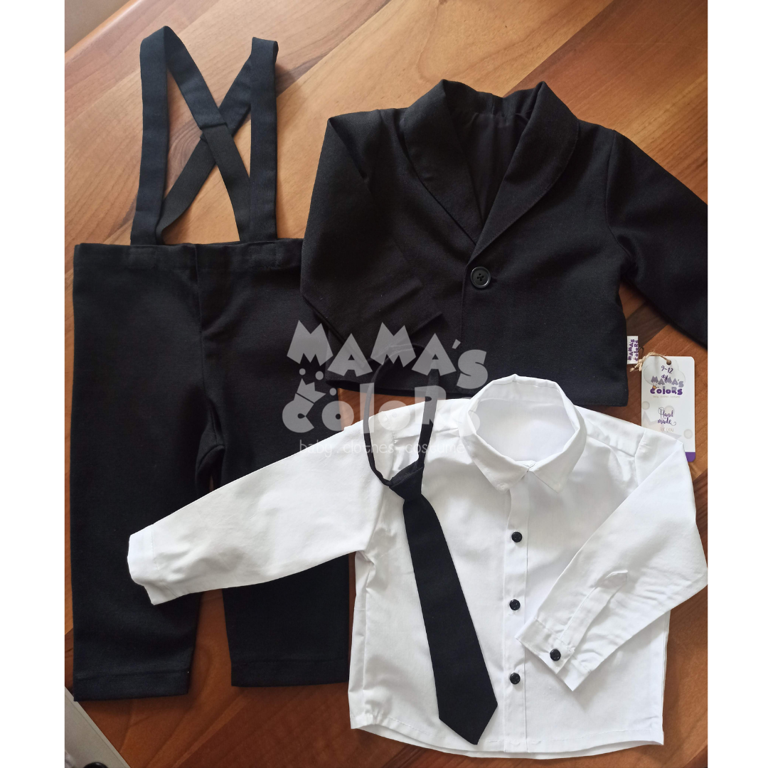 Patron Bebek Pantolonlu Kostüm Takımı