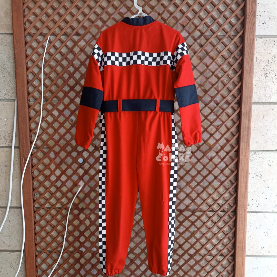 Kırmızı – Siyah Damalı Yarışçı Tulum